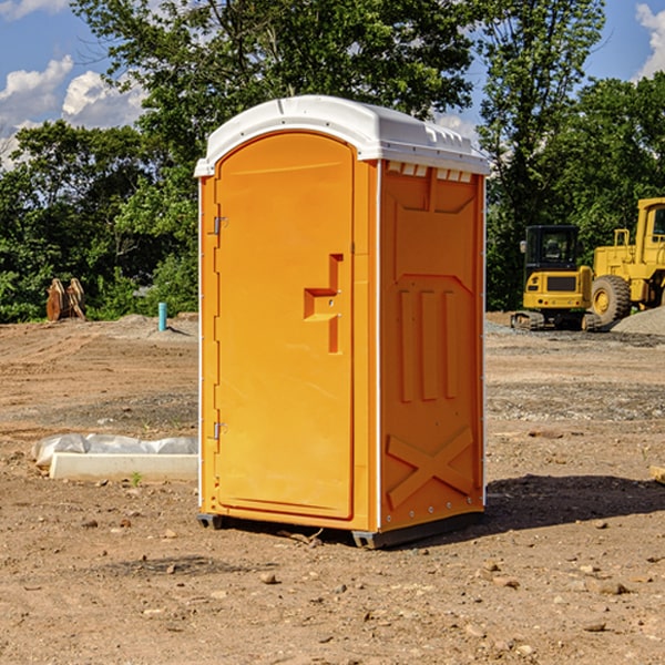 how often are the porta potties cleaned and serviced during a rental period in Posey